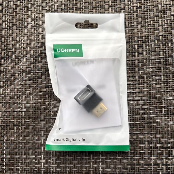 20536PJP UGREEN HDMI L型変換アダプタ 90度+270度 ケーブル USB