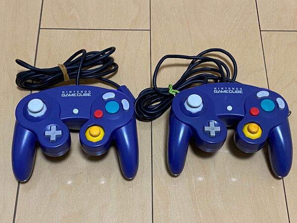 【分解洗浄動作確認済】ゲームキューブコントローラー 中期型 バイオレット 2個 ホワイト
