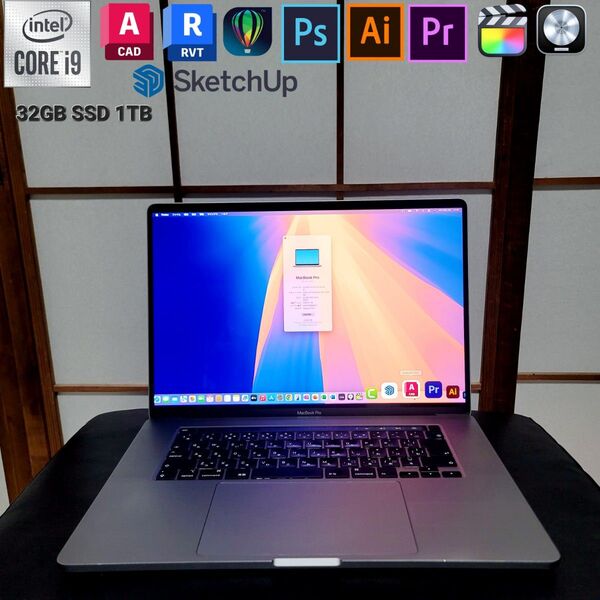 MacBook Pro 16インチ 8コア i9 32/1TB macOS/Windows11
