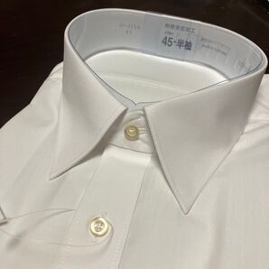 ノーネーム白無地半袖ワイシャツ 形態安定 3L(首45㌢)未使用