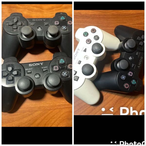 4個セット ジャンク品 ■ PS3 純正 ワイヤレスコントローラー DUALSHOCK3 ブラック ホワイト 大量 ★送料無料
