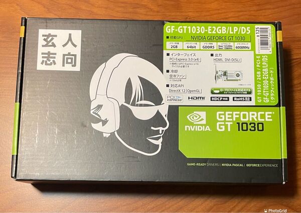 現状品 玄人志向 GF-GT1030-E2GB/LP/D5 NVIDIA GEFORCE GT1030 ビデオボード ★送料無料