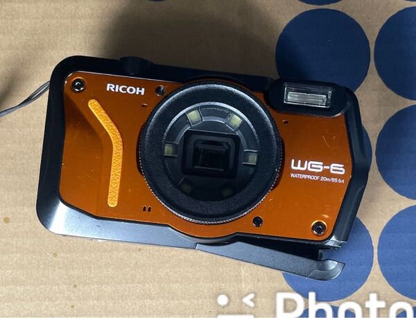 ジャンク品 撮影OK RICOH WG-6 コンパクトデジタルカメラ リコー オレンジ ★送料込み