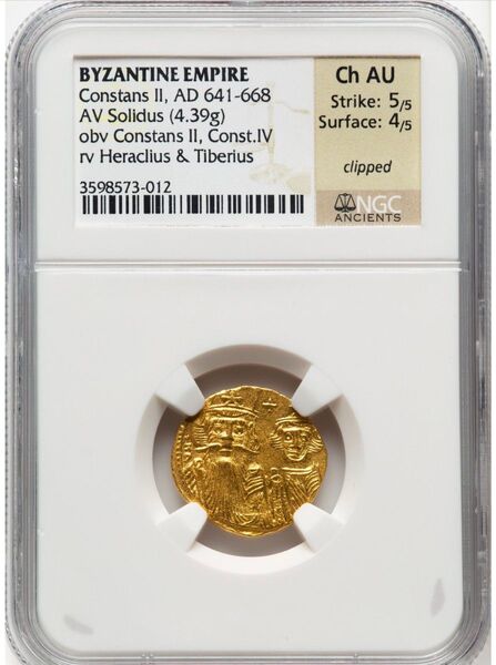 ビザンチン帝国 ソリダス 金貨 NGC Choice AU