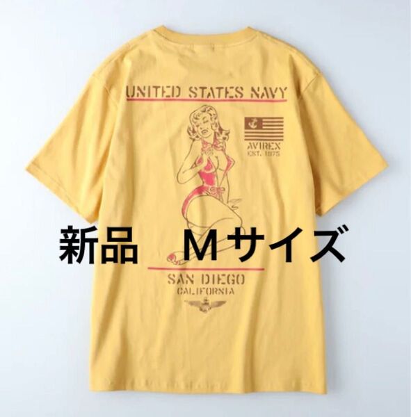 AVIREX Tシャツ Mサイズ 正規品 新品タグ付き ピンナップガール