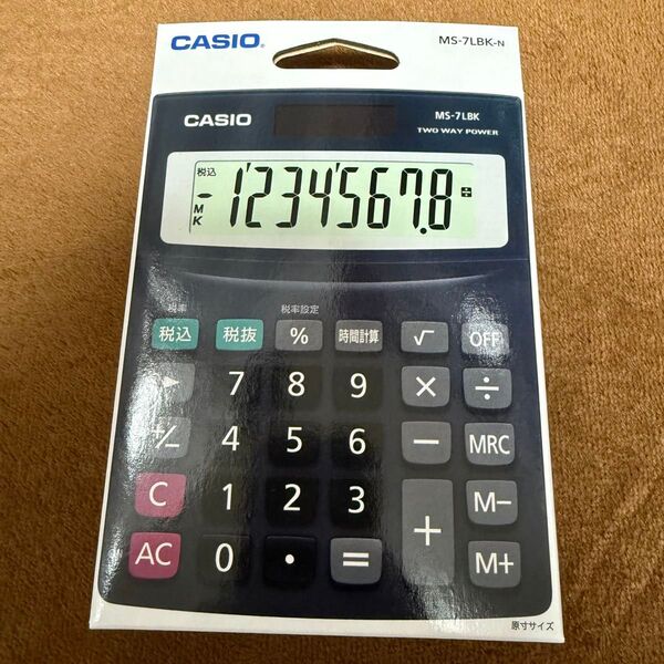 【新品未開封】即日匿名発送!カシオ 電卓 MS-7LBK-N
