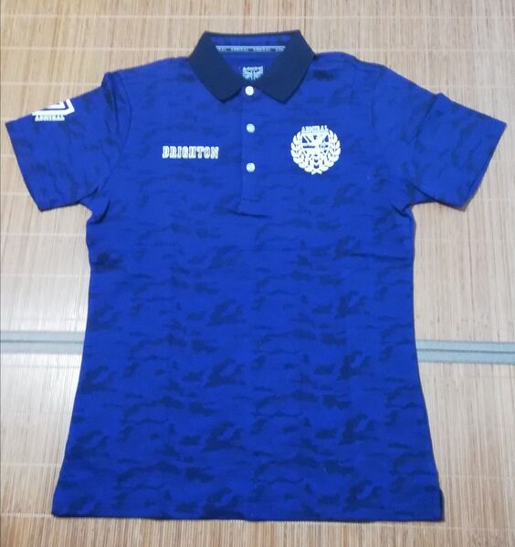 新品 訳あり 自宅保管 BRIGHTON ポロシャツメンズM 濃紺 ブライトン