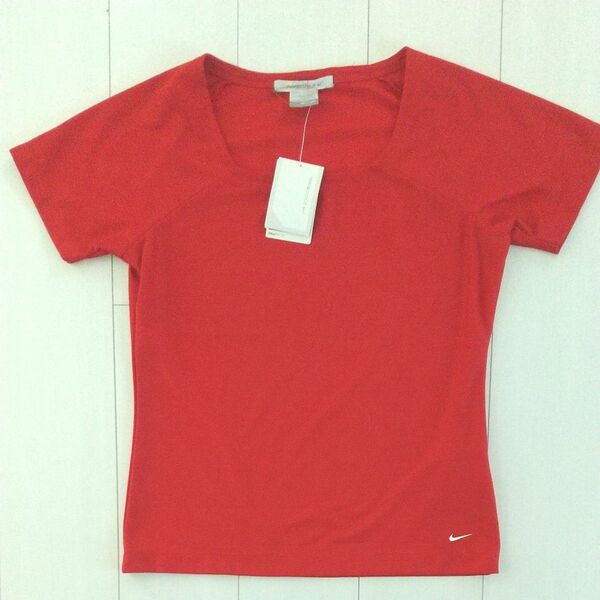 新品タグ付!クーポン得! NIKE ナイキゴルフFITDRY 速乾Tシャツ カットソー 大きめS~M 赤 トレーニング ランニング