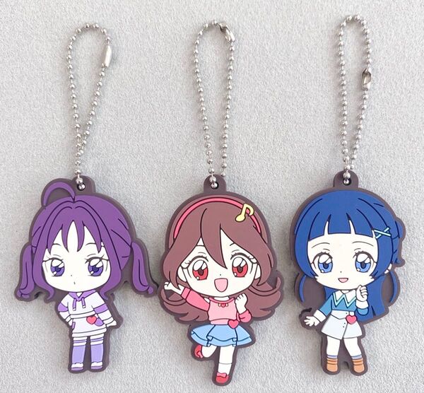 キミとアイドルプリキュア カプセルラバーマスコット咲良うた 蒼風なな 紫雨こころ キーホルダー ラバスト ラバーストラップ グッズ