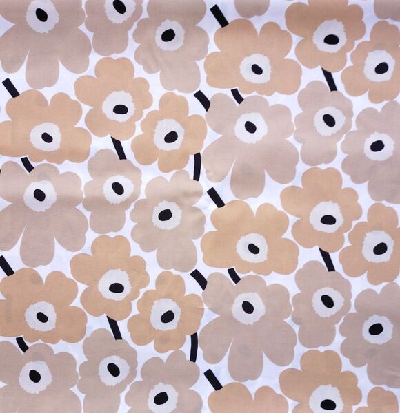 ミニウニッコ marimekko マリメッコ 生地 ベージュ 生地 布 はぎれ