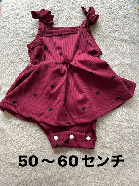 ベビーロンパース 50〜60センチ用 女の子 ロンパース ベビー服 子供服 カバーオール 夏用 新生児 新品未使用