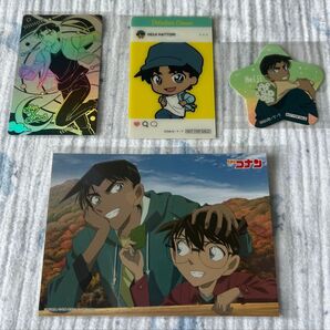 【新品/未使用】 服部平次 4点セット ステッカー類 ポストカード メタリックカード 特典 非売品