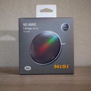 【新同品】Nisi TRUE COLOR 可変NDフィルター ND-VARIO 1-5 stops 58mm