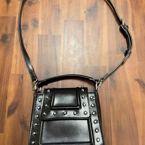 ZARA スタッズ付きショルダーバッグ ブラック 2way