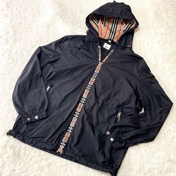現行タグ 美品 BURBERRY LONDON バーバリーナイロンジャケット マウンテンパーカー ノバチェック 大きめサイズ48