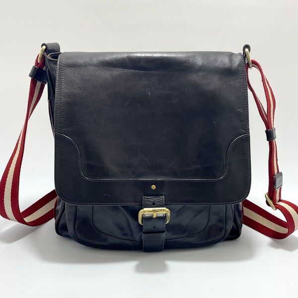 BALLY バリー ショルダーバッグ メッセンジャーバック レザートレインスポッティング 斜めがけ バリーストライプ