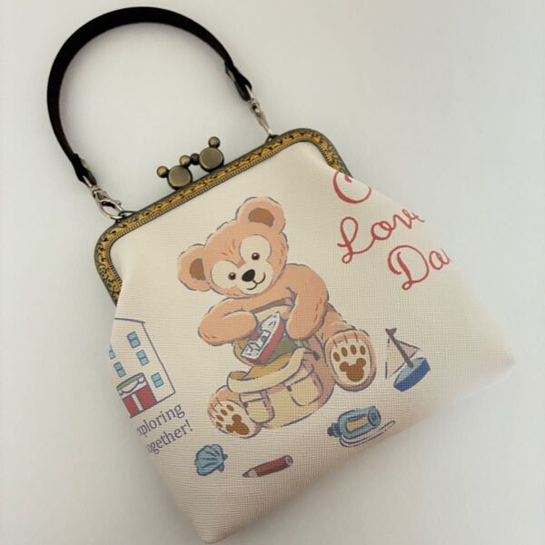持ち手付きがま口ポーチ ダッフィー One Lovely Days