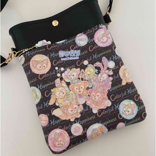 カラフルハピネス柄 スマホポシェット サコッシュ