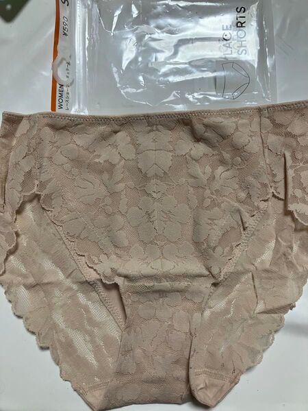 GU レース ショーツ 下着 レギュラー インナー パンツ 肌色 ベージュサイズS