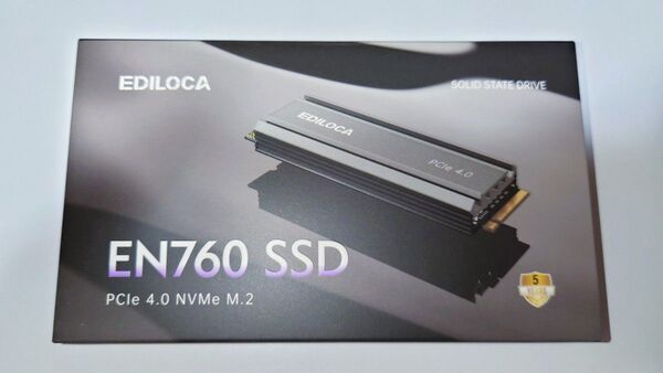 【新品】2TB Ediloca EN760 NVMe M.2 SSD 4800MB/s PS5対応 ヒートシンク付き