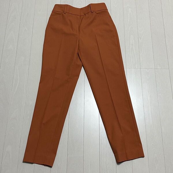 PLST リネンブレンドスティックパンツ オレンジ