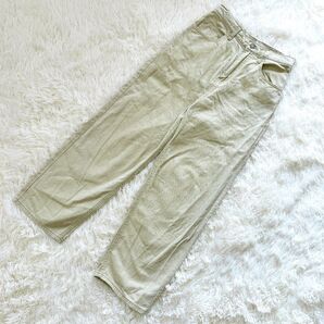 レディース トデニム パンツ ジーンズ カラーデニム 緑 ピスタチオカラー 黄緑 パステルカラー 無地 ハイウエスト M 美品