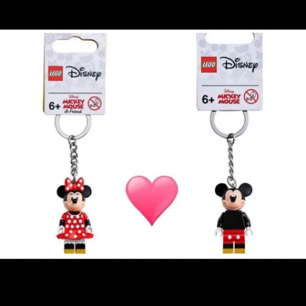 レゴ LEGO DISNEYディズニー!ミッキー、ミニーです キーリング キーホルダー ミニフィグ