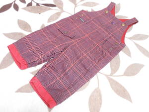 #678 80.ELLE overall red check winter 