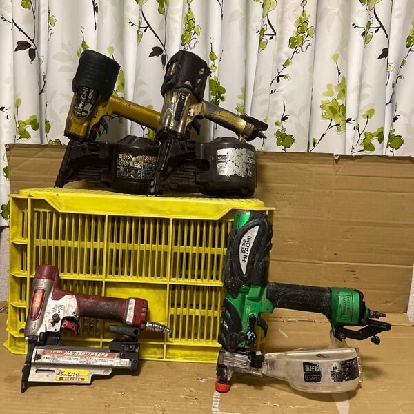 ジャンク品 高圧 エアー工具 まとめ売り 釘打ち機 ピンタッカー ビス打ち機 日立工機 マックス