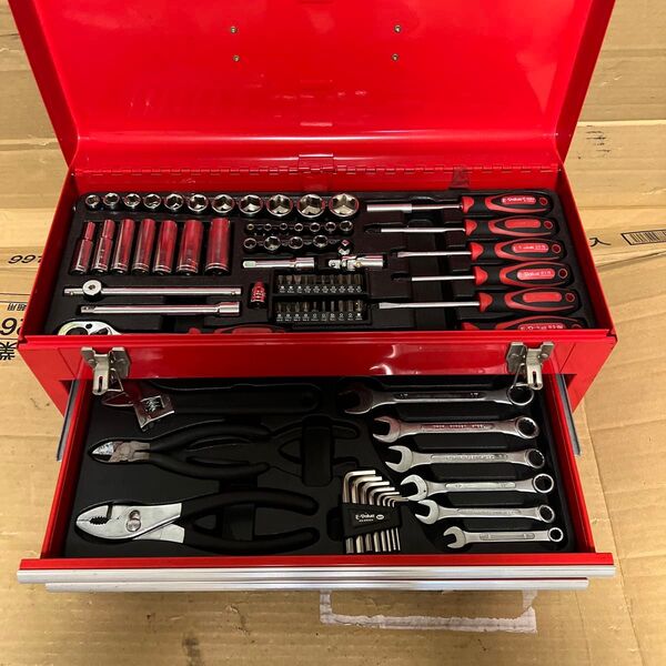 工具セット イーバリュー E-Value 整備工具セット スパナ ソケット ラチェット ヘキサゴン ドライバー ペンチ レンチなど