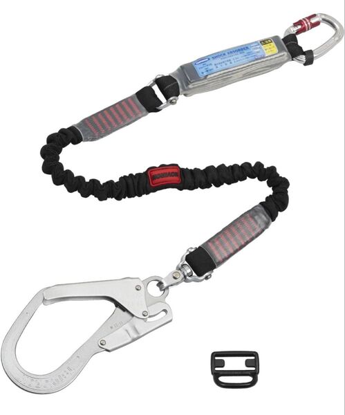 未使用 藤井電工 新規格 フルハーネス用ランヤード 伸縮ロープ式 THL-NV93SV-21KS-BK-R23 ツヨロン