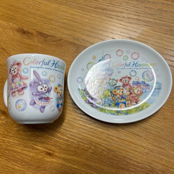 ディズニーシー ダッフィーフレンズ カラフルハピネス 20周年 スーベニアカップ マグカップ プレート セット 未使用