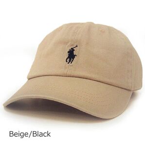 ポロ ラルフローレン 帽子 キャップ POLO RALPH ベージュ ロゴタグ付き おしゃれ ポニー ワンポイント 刺繍 ブラック
