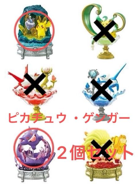 ポケモン リーメント 光り輝く しんぴのキセキ ピカチュウ &メルシー ゲンガー 2個セット