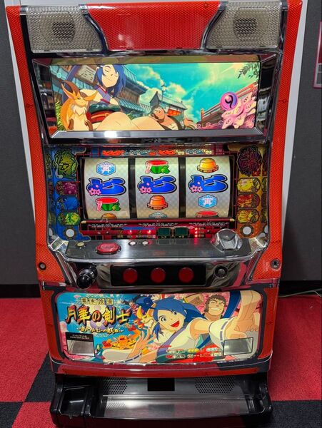 パチスロ 実機 月華の剣士 コイン、コイン不要機付! 西濃運輸支店止め 本州四国地方送料無料