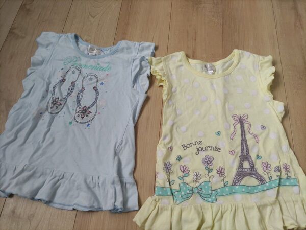 Tシャツ 女の子 半袖Tシャツ キッズ 130 120 双子