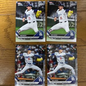 Topps Now 佐々木朗希 メジャー初勝利& 東京シリーズ 4枚セット