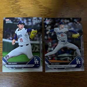 Topps Now 佐々木朗希 メジャー初勝利& 東京シリーズ 2枚セット