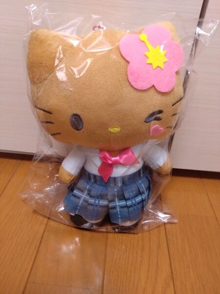 ビッグポーチ ギャル ハローキティ ブラウン ぬいぐるみ