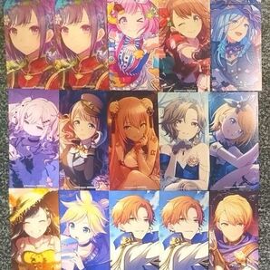 プロセカ アニメイト 特典 箔押しイラストカード 15枚 絵名/杏/彰人/司 他