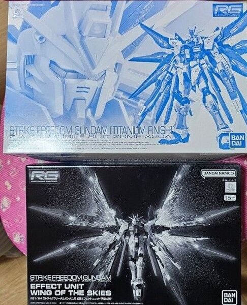 新品未開封 RG ストライクフリーダムガンダム チタニウムフィニッシュ+ 天空の翼 拡張エフェクトユニット