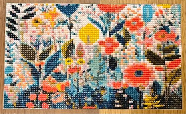 ダイヤモンドアート 完成品 花 フラワー25cm×15cm