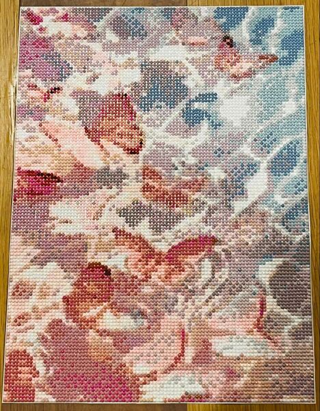 ダイヤモンドアート 完成品 蝶 チョウ25cm×34cm