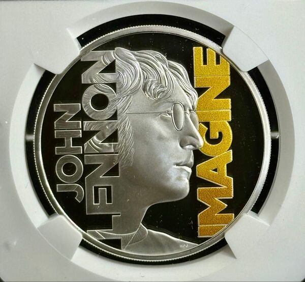 2025年 ジョン・レノン 1オンス 銀貨 NGC PF70UC FDOI (初日発行)ロイヤルミント 箱付き