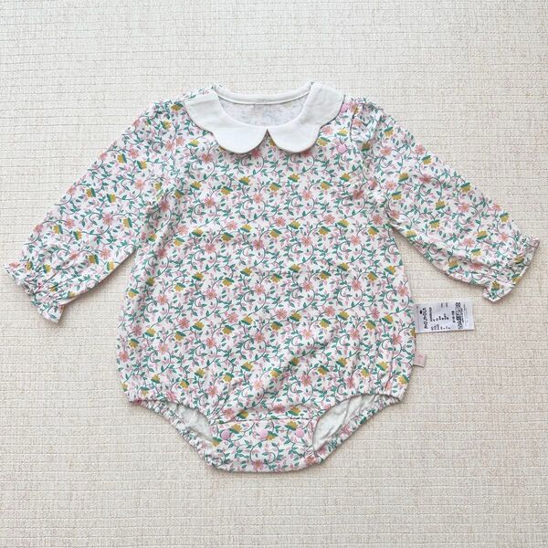 新品 moimoln モイモルン 小花柄 ロンパース ベビー服 女の子 70サイズ