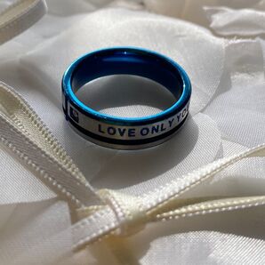 ステンレスリング ユニセックス プレゼント メッセージ ユニセックス クリスタルビジュー LOVE ONLY YOU #17
