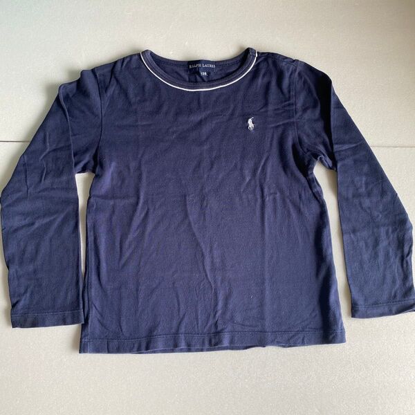 Ralph Lauren ラルフローレン 長袖 サイズ130 ネイビー Tシャツ 刺繍ロゴ