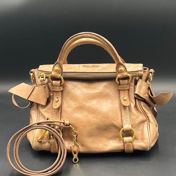 miu miu vitello lux Bag y2k archive 2way ミュウミュウ 激レア 入手困難 サイドリボン