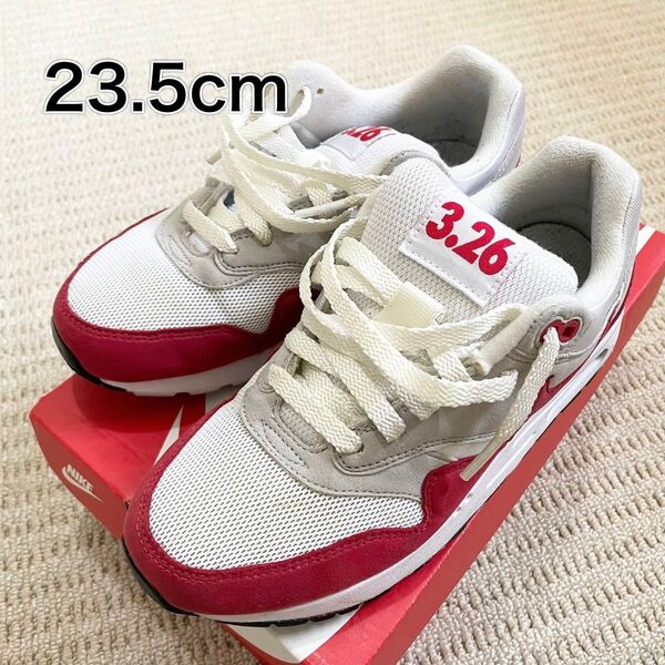 23.5cm NIKE AIR MAX 1 QS (GS)3.26 白 赤