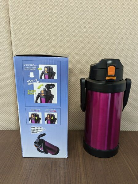 水筒 大容量 2L ステンレス ジャグ メタリック ピンク 保冷 持ちやすい 直飲み スポーツ スポーツ観戦 スポーツジャグ